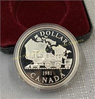 1982 Canada silver proof dollar épreuve en argent