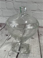 Pedstal candy dish with cover 8”t