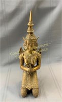 Brass Diety figurine en laiton, 13 inches-pouces