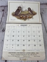 Mid century modern 1983 wildlife calendar