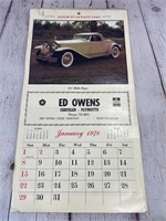 1978 winstonsalem advertising calendar antique