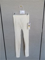 6 YOUTH WHITE LEGGINGS SIZE SMALL