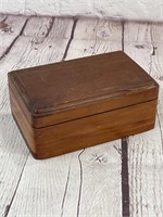 Cedar trinket wedding box dated 1959