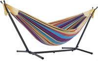 VIVERE'S COMBO DOUBLE HAMMOCK & STAND W BAG