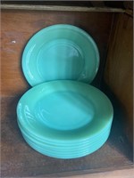 8 Fire King Jadite Plates