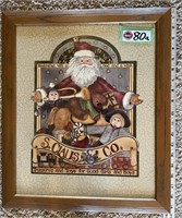 FRAMED SANTA PRINT