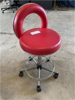 Adjustable Rolling Swivel Chair (Red)