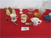 Mustache cups, glassware, Westmorland