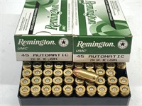 (100 Rds) 45 Auto Ammo 230 Gr MC