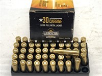 (50 Rds) 30 Carbine Ammo 110 Gr FMJ