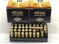 (100 Rds) 30 Carbine Ammo 110 Gr FMJ