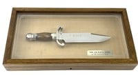 FRANKLIN MINT JIM BOWIE KNIFE WITH DISPLAY CASE
