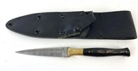 9" DAMASCUS PATTERN KNIFE WITH SHEATH