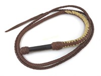 10' BRAIDED LEATHER WHIP