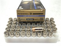 (50 Rds) 45 Auto+P Ammo 230 Gr Tactical HST