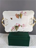 Antique Haviland Limoges Butterfly Tray