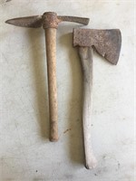 Hand Axe and Pick Axe Lot