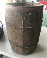 Vintage Wood  Nail Keg with Contents