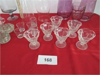 Glassware, Vases, Frogs, cream/sugar
