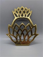 Vintage Brass Pineapple Trivet Virginia