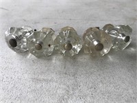 Lot of 5 Vintage Small Glass Knobs