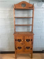 Wooden Heart Floor Shelf & Cabinet