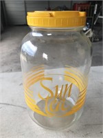 Vintage Gallon Sun Tea Glass Jug w/ Lid