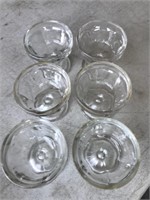 Lot of 6 Small Glass Dessert Cups