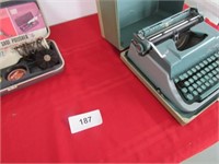 Underwood typewriter w/ case, Shoe Polisher