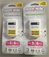 Pair of Rayovac Rechargeable Power Pack
