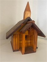 Wooden Church Birdhouse