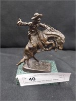 Remmington Style Mini Bronze Statue