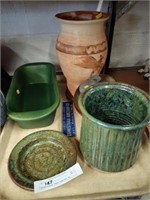 Modern Pottery- Vases, Loaf Pan, etc.