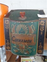 Vintage Cinnamon Tin Litho Canister