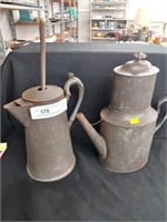 19th Century Tin Teapot & Coffee Pot
