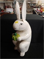 Wooden White Painted Rabbit
