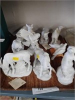 (11) Endangered Species Porcelain Figurines