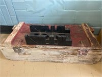 Vintage Wooden Tool box & Tools