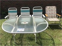 PATIO TABLE & CHAIRS LOT