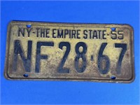 1955 NY STATE LICENSE PLATE