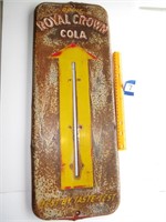 Antique Royal Crown Cola metal thermometer "Best