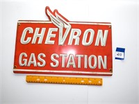 Chevron metal sign
