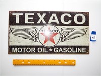 Texaco metal advertising sign