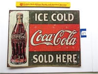 Coca Cola metal advertising sign