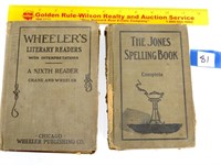 (2) Vintage books. Jones Spelling Book and