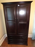 Large wardrobe (appears to be solid wood) dark