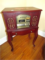 Retro nostalgic record player, tape player, radio