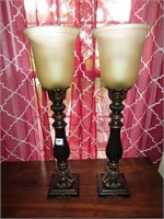 Pair of decorative lamps. approx. 27 1/2 in. tall