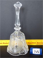 Crystal glass bell with dinger