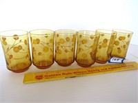(6) Piece set of vintage juice glasses
